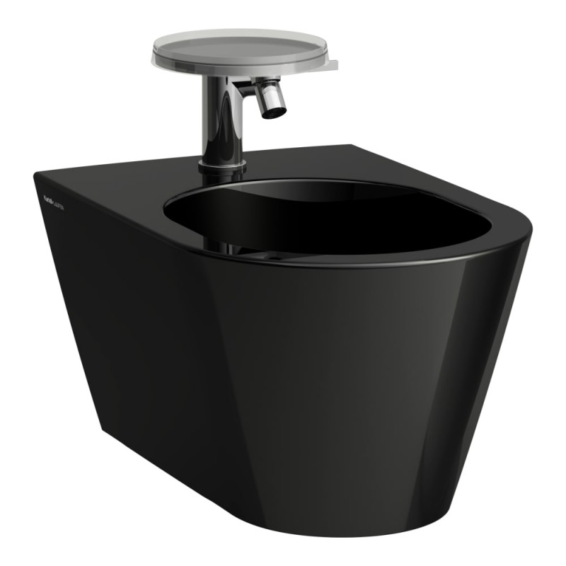 Биде подвесное Laufen Kartell 37х54,5 см санитарная керамика черный глянцевый H8303310203021