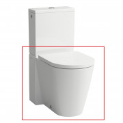 Чаша унитаза-компакта напольного Laufen Kartell безободковый 37х66 см санитарная керамика белый с покрытием LCC H8243374000001