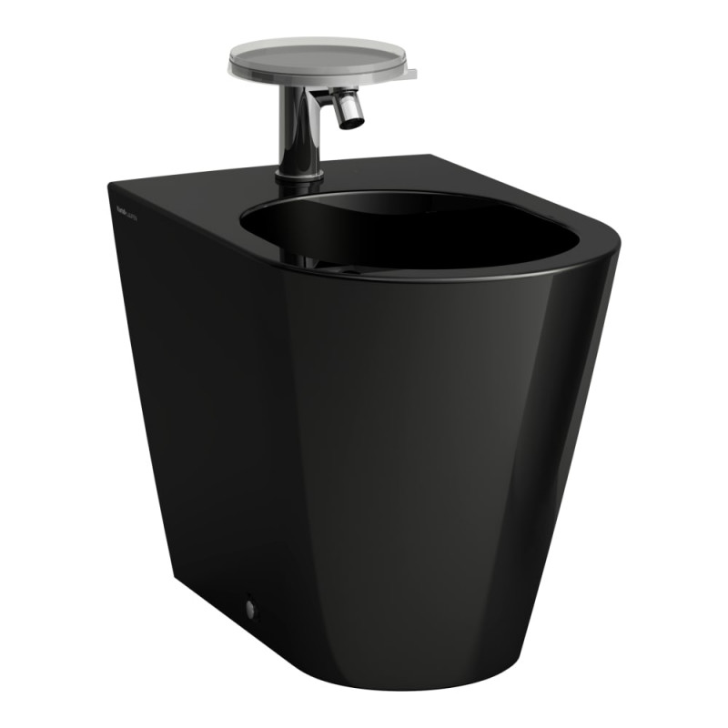Биде напольное Laufen Kartell 37х56 см санитарная керамика черный глянцевый H8323310203021