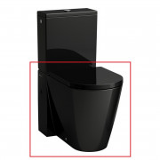 Чаша унитаза-компакта напольного Laufen Kartell безободковый 37х66 см санитарная керамика черный глянцевый H8243370200001