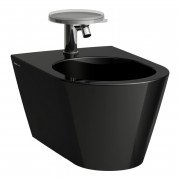Биде подвесное Laufen Kartell 37х54,5 см санитарная керамика черный глянцевый H8303310203021