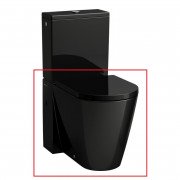 Чаша унитаза-компакта напольного Laufen Kartell безободковый 37х66 см санитарная керамика черный глянцевый H8243370202311