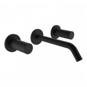 Змішувач для раковини Laufen Kartell настінний на 3 отвори чорний матовий титан з PVD-покриттям H3123360811201