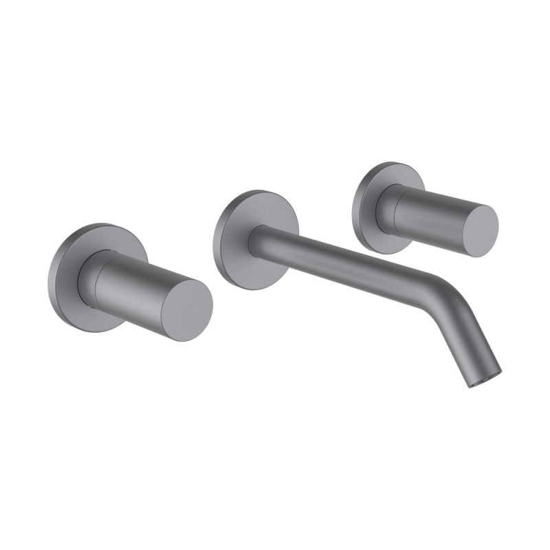 Смеситель для раковины Laufen Kartell настенный на 3 отверстия матовая нержавеющая сталь с PVD-покрытием H3123360901201