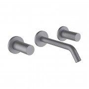 Смеситель для раковины Laufen Kartell настенный на 3 отверстия матовая нержавеющая сталь с PVD-покрытием H3123360901201