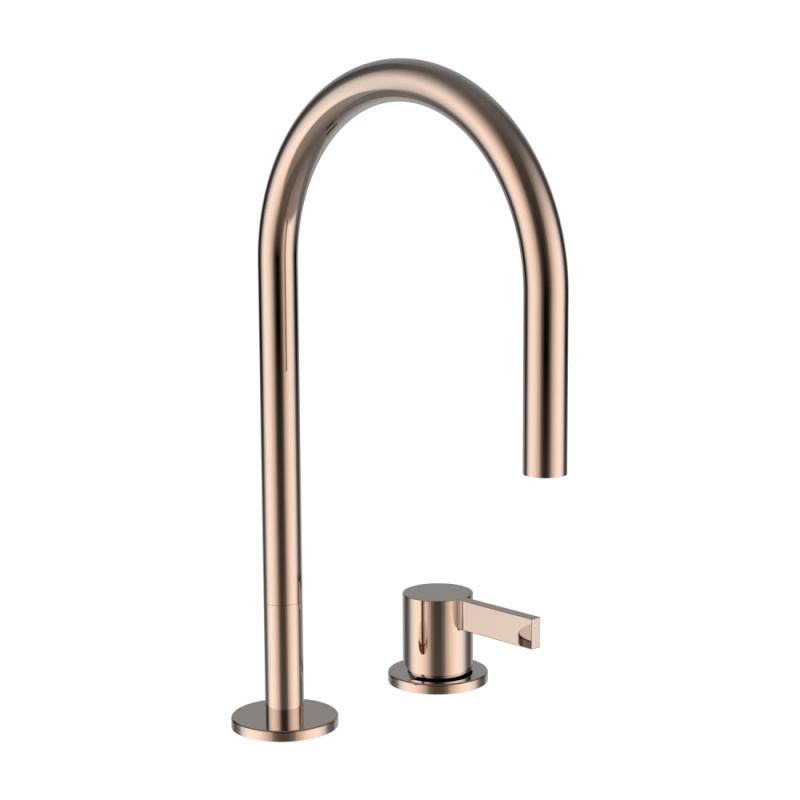 Смеситель для раковины Laufen Kartell однорычажный на 2 отверстия розовое золото с PVD-покрытием H3113320822201