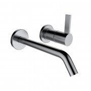 Смеситель для раковины Laufen Kartell настенный на 2 отверстия нержавеющая сталь с PVD-покрытием H3113360901201