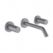 Смеситель для раковины Laufen Kartell настенный на 3 отверстия матовая нержавеющая сталь с PVD-покрытием H3123360901201