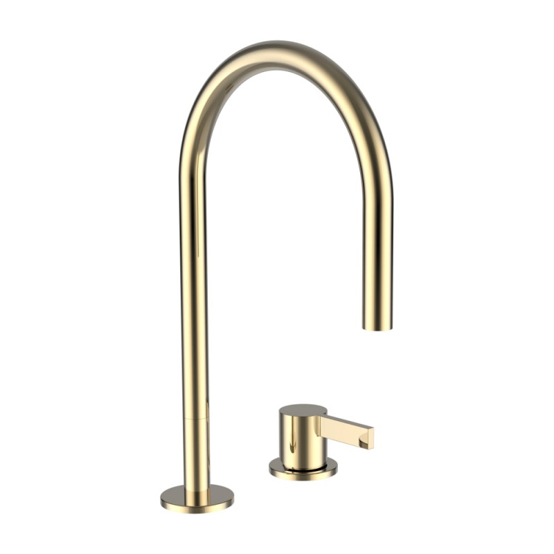 Смеситель для раковины Laufen Kartell однорычажный на 2 отверстия золото с PVD-покрытием H3113320012201