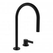 Змішувач для раковини Laufen Kartell одноважільний на 2 отвори чорний матовий титан з PVD-покриттям H3113320812201