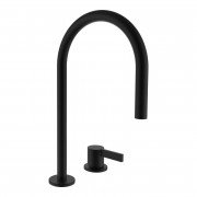 Смеситель для раковины Laufen Kartell однорычажный на 2 отверстия черный матовый титан с PVD-покрытием H3113320812201