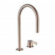 Смеситель для раковины Laufen Kartell однорычажный на 2 отверстия розовое золото с PVD-покрытием H3113320822201