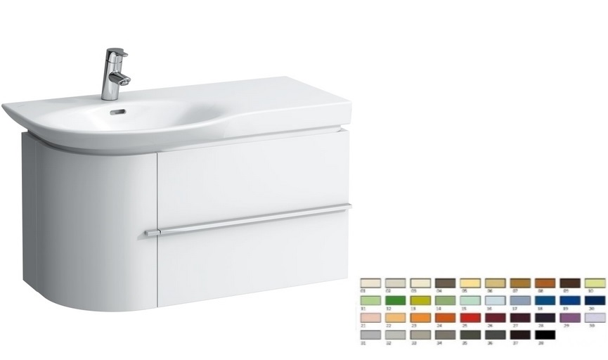 Тумба под раковину Laufen Case подвесная 84,1х37,4 см петли слева МДФ цвет на выбор H4015320759991