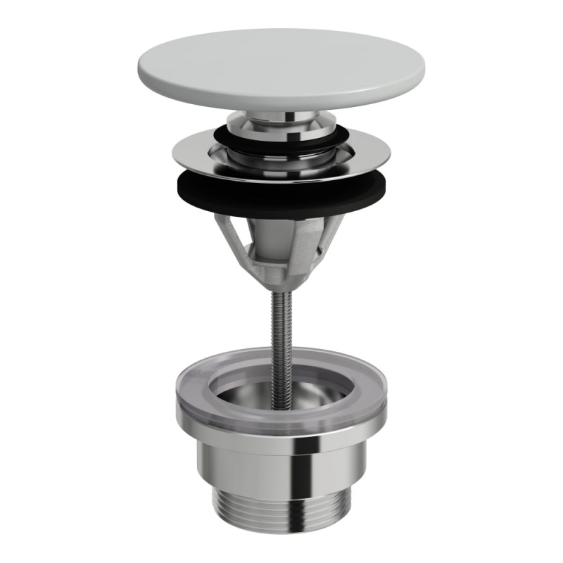 Донний клапан для раковини Laufen push-open з керамічною накладкою сірий матовий H8981927590001