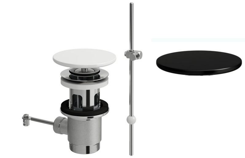 Донний клапан для раковини Laufen із керамічною накладкою матовий чорний H8981917160001