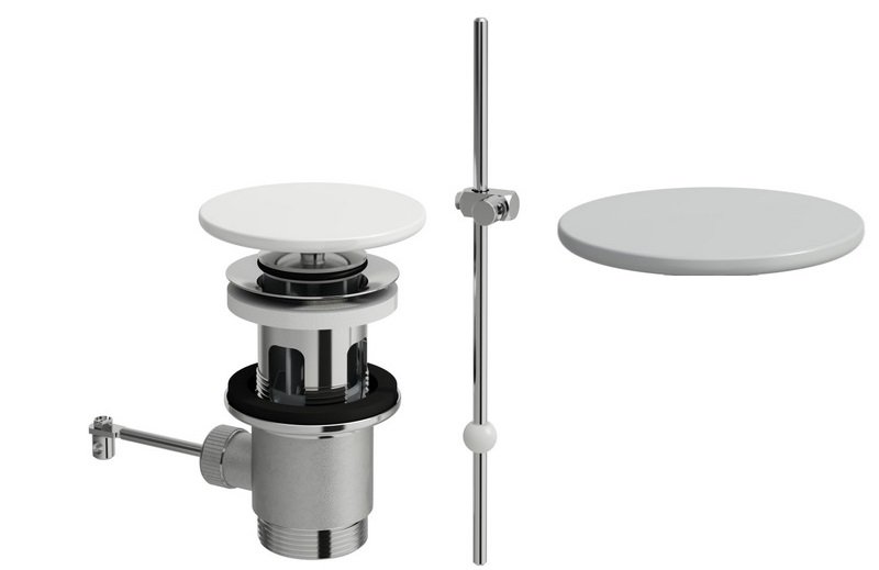 Донний клапан для раковини Laufen з керамічною накладкою матовий сірий H8981917590001