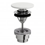 Донный клапан для раковины Laufen push-open с керамической накладкой белый H8981920000001