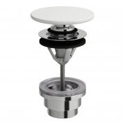 Донный клапан для раковины Laufen push-open с керамической накладкой белый матовый H8981927570001