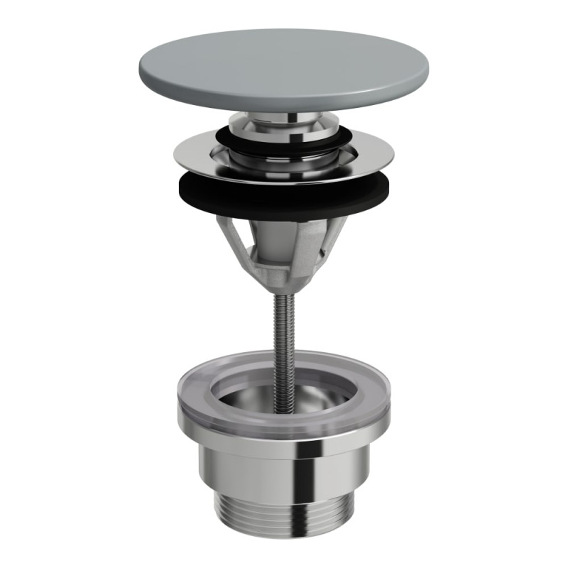 Донный клапан для раковины Laufen push-open с керамической накладкой графит матовый H8981927580001