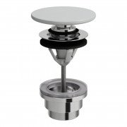 Донный клапан для раковины Laufen push-open с керамической накладкой серый матовый H8981927590001