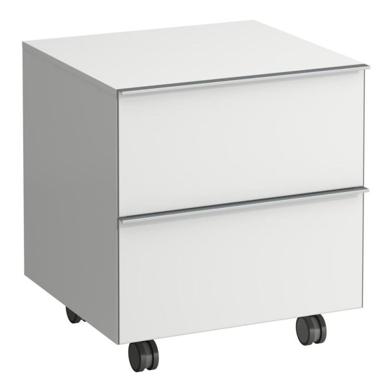 Шкафчик для ванной напольный Laufen Space 53,5x49,5x58 см на колесиках HPL белый матовый H4111921601001