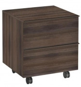 Шафка для ванної підлогова Laufen Space 53,5x49,5x58 см на коліщатках HPL темний в'яз H4111921601031