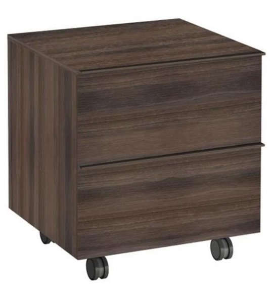 Шафка для ванної підлогова Laufen Space 53,5x49,5x58 см на коліщатках HPL темний в'яз H4111921601031