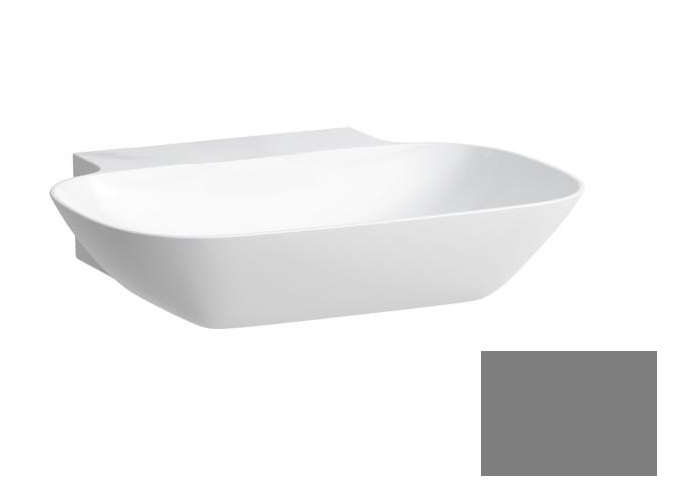 Раковина для ванной Laufen Ino 56х45 см без отверстий шлифованная керамика графит матовый H8163027581121