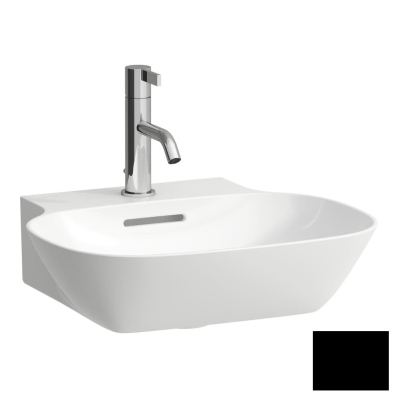 Раковина для ванної Laufen Ino 45х41 см з 1 отвором шліфована кераміка чорний матовий H8163007161041