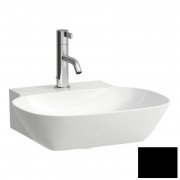 Раковина для ванної Laufen Ino 45х41 см з 1 отвором шліфована кераміка чорний матовий H8163007161111