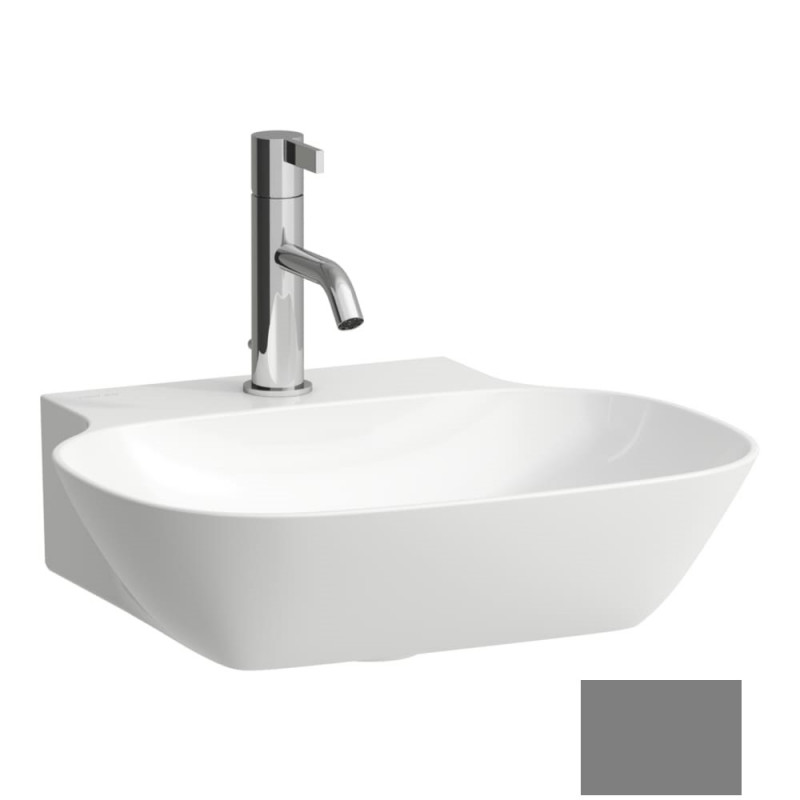 Раковина для ванной Laufen Ino 45х41 см с 1 отверстием шлифованная керамика графит матовый H8153017581111