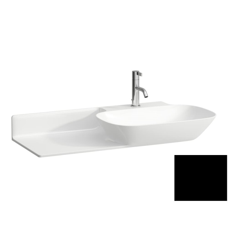 Раковина для ванной Laufen Ino 90х45 см с 1 отверстием полка слева керамика черный матовый H8133017161111