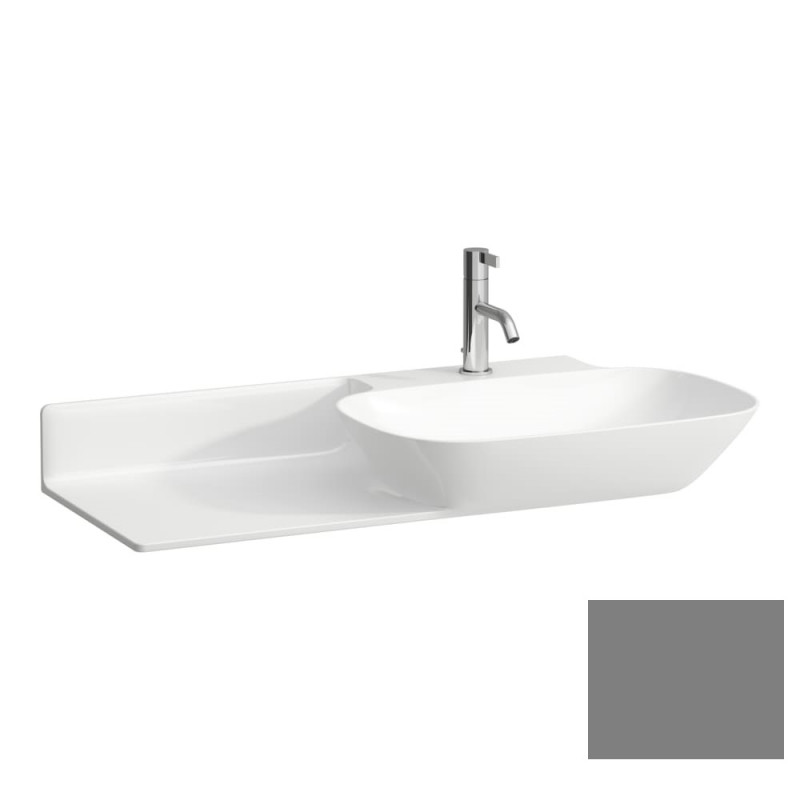 Раковина для ванной Laufen Ino 90х45 см с 1 отверстием полка слева керамика графит матовый H8133017581111