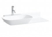 Раковина для ванной Laufen Ino 90х45 см с 1 отверстием полка справа керамика белый с покрытием LCC H8133024001111