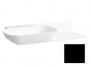 Раковина для ванной Laufen Ino 90х45 см без отверстий полка справа керамика черный матовый H8133027161121