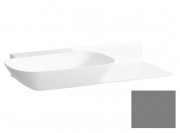 Раковина для ванной Laufen Ino 90х45 см без отверстий полка справа керамика графит матовый H8133027581121