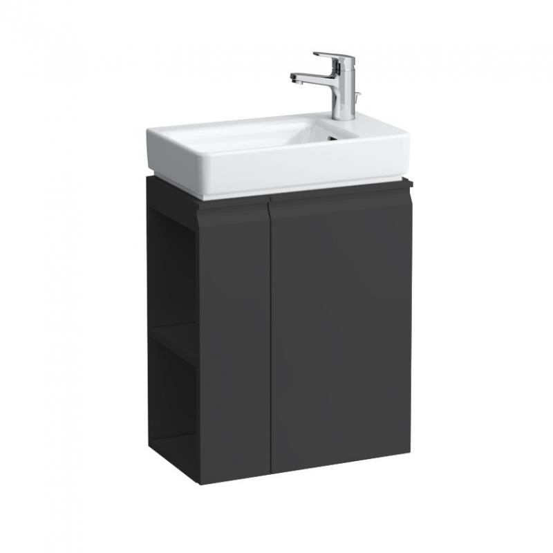 Тумба під раковину Laufen Pro S підвісна 47х27,5 см полиця зліва МДФ графіт H4830020954801