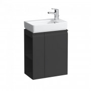 Тумба під раковину Laufen Pro S підвісна 47х27,5 см полиця зліва МДФ графіт H4830020954801