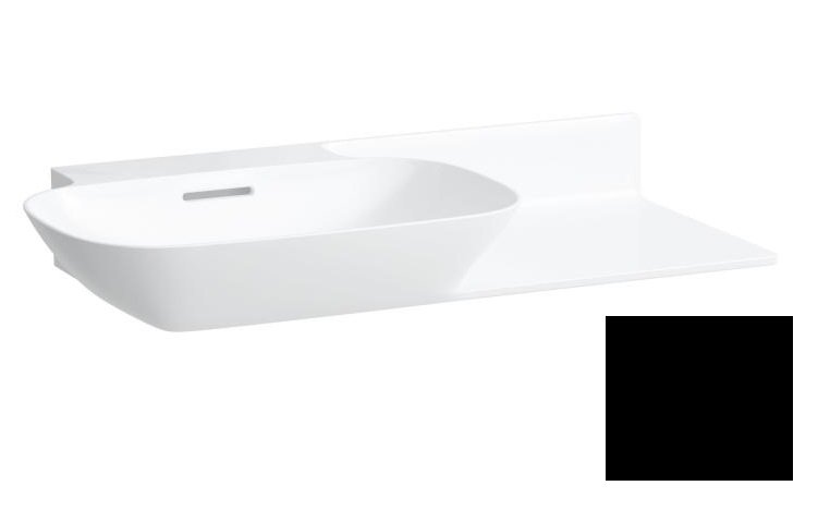 Раковина для ванної Laufen Ino 90х45 см без отворів полиця праворуч кераміка чорний матовий H8133027161091
