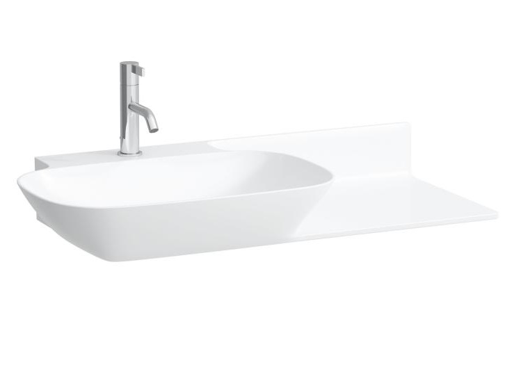 Раковина для ванной Laufen Ino 90х45 см с 1 отверстием полка справа керамика белый с покрытием LCC H8133024001111