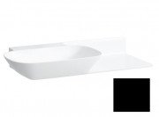 Раковина для ванної Laufen Ino 90х45 см без отворів полиця праворуч кераміка чорний матовий H8133027161121