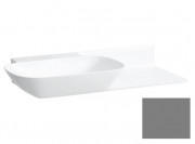 Раковина для ванної Laufen Ino 90х45 см без отворів полиця праворуч кераміка графіт матовий H8133027581121