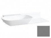 Раковина для ванной Laufen Ino 90х45 см без отверстий полка справа керамика графит матовый H8133027581121