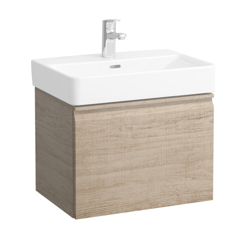 Тумба под раковину Laufen Pro S подвесная 51х37,2 см МДФ светлый дуб H4830210954791