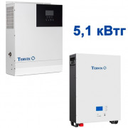 Система автономного питания Tervix BANKA 5,1 кВтч – инвертор 5кВ + аккумулятор 51,2В 100 Ач 693610