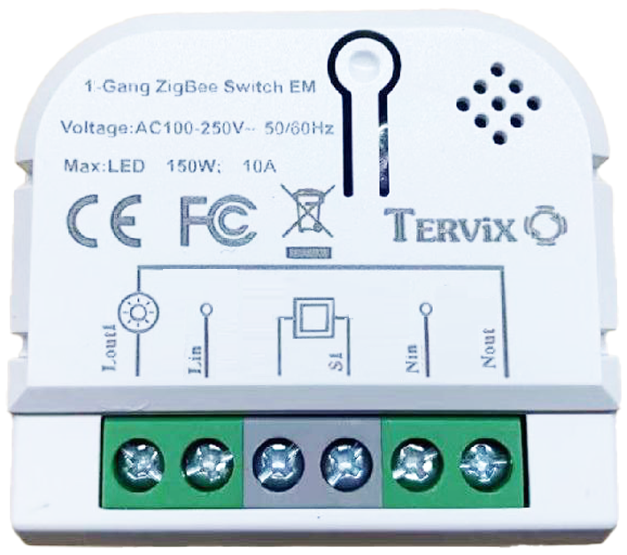 Розумний вимикач Tervix Pro Line ZigBee Switch 1 клавіша/розетка 432121