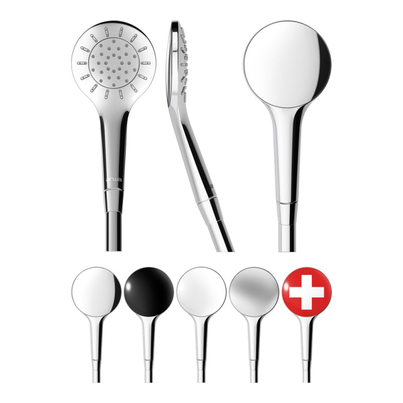 Душова лійка Laufen MyTwin ⌀100 мм 1 режим з RubiClean та Ecochoice хром HF939028100000