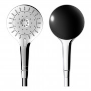 Душова лійка Laufen MyTwin ⌀120 мм 3 режими з RubiClean та Ecochoice хром/чорний H3619820743711