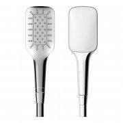 Душевая лейка Laufen MyCity 100 1 режим с RubiClean и Ecochoice хром/белый H3619830841511