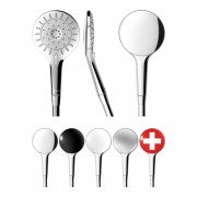 Душова лійка Laufen MyTwin ⌀120 мм 3 режими хром HF939029100000